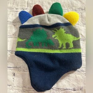 ABG ACCESSOIRES INFANT BEBE MULTI COLORED WINTER HAT WITH EAR COVERAGE & HORNS